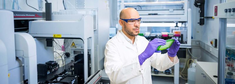 Mohammed Mosa im Labor