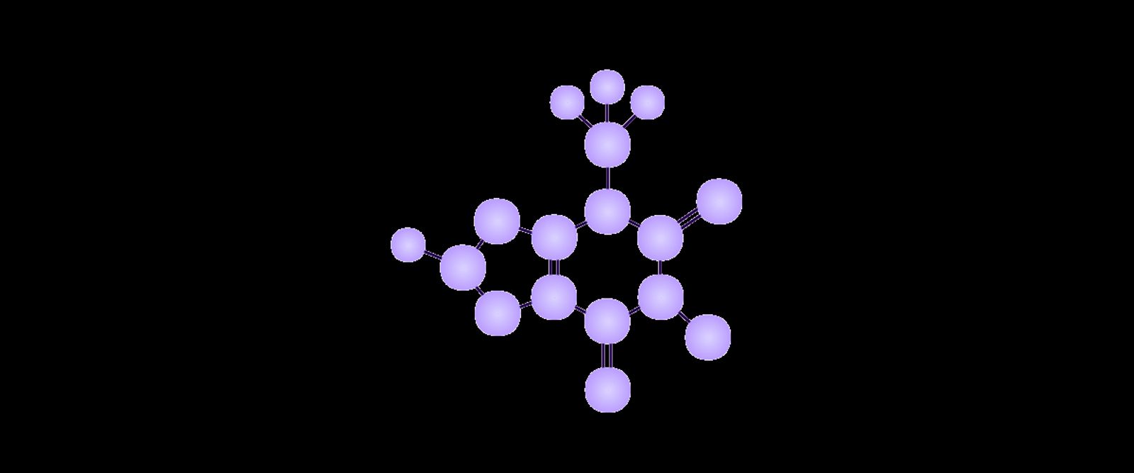 Schematische Darstellung eines kleinen Moleküls